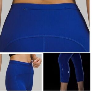 Pristine Lululemon Swift Speed High-Rise Crop 21” Psychic Blue Size 10